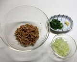 たっぷり薬味と味噌納豆の包み焼き作り方2写真