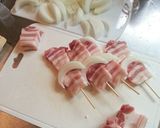 グリルで簡単！豚バラ肉のにんにく塩串焼き作り方1写真