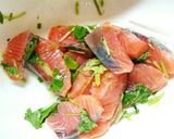 サーモンマリネのパクチー和え。作り方3写真