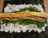 夕弁当運動会♪青じそ厚焼き卵の巻き寿司作り方3写真