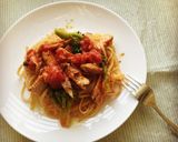 さんまのトマトソースパスタ作り方12写真