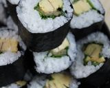 夕弁当運動会♪青じそ厚焼き卵の巻き寿司作り方6写真