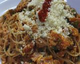 メキシコ風スクランブルエッグのパスタ作り方15写真
