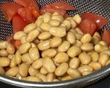 キャベツ消費◎大豆と一緒にトマト缶煮作り方1写真