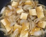 豆腐と玉ねぎの卵とじ作り方1写真