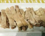 夏はサッパリ茹で鶏で！～梅しそポン酢～作り方4写真