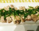 夏はサッパリ茹で鶏で！～梅しそポン酢～作り方6写真