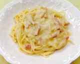 コーンクリームベーコンパスタ作り方4写真