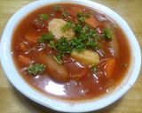 ソーセージと野菜たっぷりトマトスープ作り方4写真