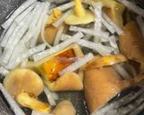 落葉きのこと大根の味噌汁作り方3写真