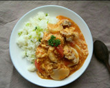 簡単！トロトロ♪かぶと豚こまの卵とじ丼作り方7写真
