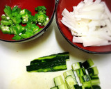 長芋でオクラとすき昆布ときゅうりの梅和え作り方3写真