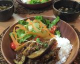 なすの挽肉あんかけごはんdeワンプレート作り方8写真