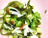 長芋でオクラとすき昆布ときゅうりの梅和え作り方5写真