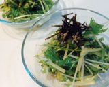 ☆パクチーと水菜のチョレギ風サラダ合え☆作り方4写真