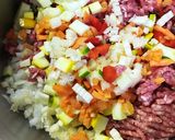 夏野菜アジア風メンチ！ゆずマヨソース作り方1写真