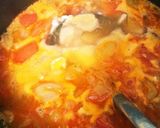 トマト、めかぶ、豆腐のヘルシースープ作り方5写真