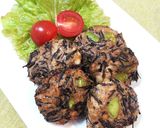 鶏ひき肉とはんぺんのひじき入り焼きつくね作り方7写真