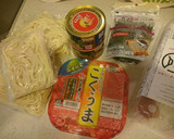 簡単☆旨い☆さば缶とキムチの焼きうどん作り方1写真