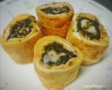 お弁当に♪チーズ・海苔ｉｎ卵焼き作り方3写真