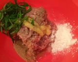 新玉ねぎと茄子のひき肉ステーキ★作り方1写真