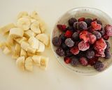 バナナとベリーでカフェオレアイス作り方2写真