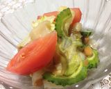 トマト苦瓜レタス納豆ザーサイサラダ作り方4写真