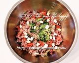 雑穀米de水菜とチーズの梅☆おにぎり作り方5写真