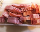 簡単！ベーコン、きゅうり、ちくわの和え物作り方1写真