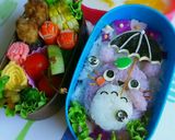 キャラ弁♡梅雨のトトロ弁当作り方9写真