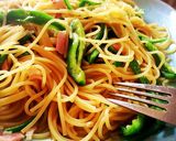 材料これだけ★ベーコンとピーマンのパスタ作り方6写真