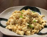 明太子炒り豆腐(ノンオイル)作り方5写真