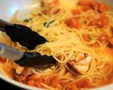 海老とトマトのアジア風パスタ作り方4写真