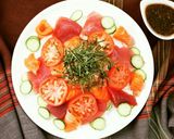 ゆず胡椒ドレッシングで♪和風カルパッチョ作り方3写真