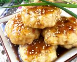 テリ醬ソース♡鶏胸肉&長芋のげんごつ焼き作り方10写真