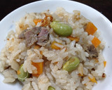 夏にオススメ！枝豆の炊き込みご飯作り方5写真
