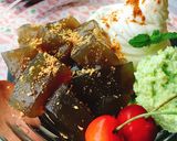 パフェ風低糖ほうじ茶わらび餅とずんだあん作り方23写真