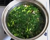 春菊と挽き肉の即席春雨スープ作り方3写真