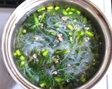 春菊と挽き肉の即席春雨スープ作り方4写真