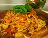 トマトと茄子のアラビアータ風パスタ⭐作り方7写真