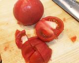 さっぱり梅トマトソースで蒸し餃子作り方3写真
