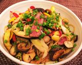 野菜たっぷり和風パスタ作り方10写真