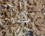 ◎はしっこ料理☆椎茸の軸と鶏皮の甘辛煮◎作り方1写真