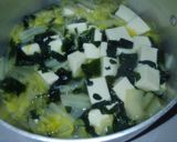 簡単！和食に白菜と豆腐とワカメのお味噌汁作り方3写真