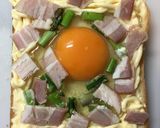 アスパラのカルボナーラ風トースト♡作り方3写真