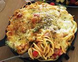 スキレットで☆チーズミートスパゲティ作り方4写真
