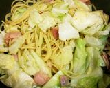 温泉卵とキャベツ畑のスパゲティ作り方3写真