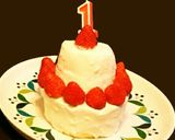 1歳バースデーケーキ・ノンオイルふわふわ作り方6写真