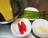 簡単！たらことアスパラのスパゲッティ作り方1写真