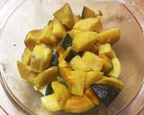 レンジでチン かぼちゃと安納芋の温野菜作り方3写真